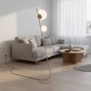 Zayra mocha floor lamp (2 lights)