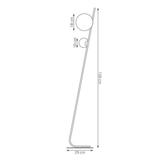 Zayra mocha floor lamp (2 lights)