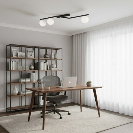 Aurelis opal ceiling lamp (3 lights)