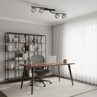 Aurelis graphite ceiling lamp (4 lights)