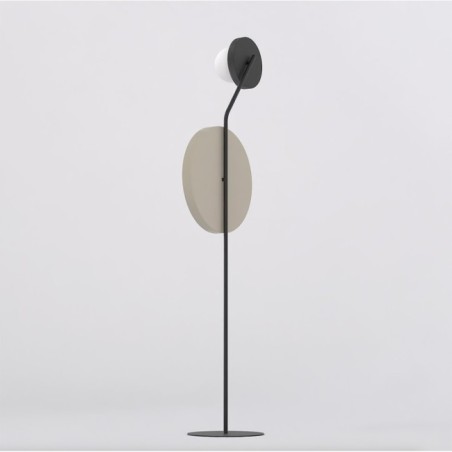 Novara black+moka floor lamp (2 lights)