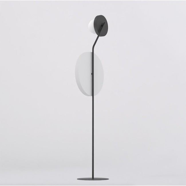 Novara black and white floor lamp (2 lights)