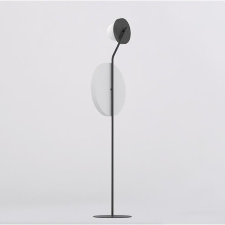 Novara black and white floor lamp (2 lights)
