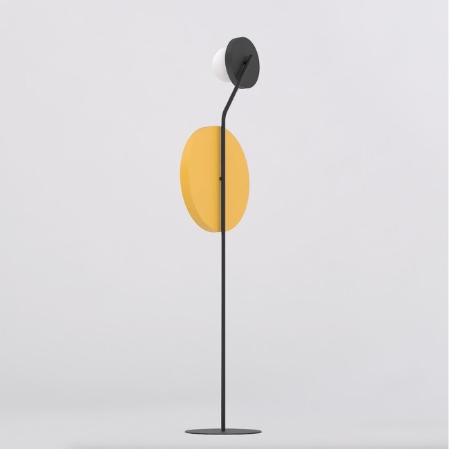 Novara black and orange floor lamp (2 lights)