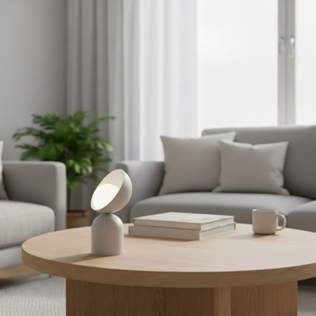 Lámpara de mesa Elvia blanco