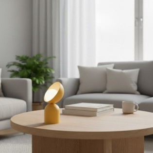 Lámpara de mesa Elvia naranja