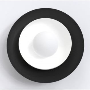 Aplique de pared Kumi negro+blanco