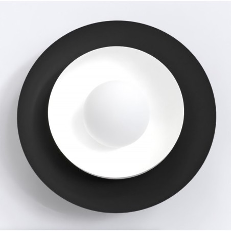 Aplique de pared Kumi negro+blanco