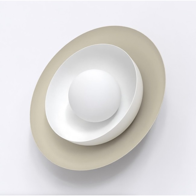 Aplique de pared Kumi moka+blanco