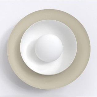 Aplique de pared Kumi moka+blanco