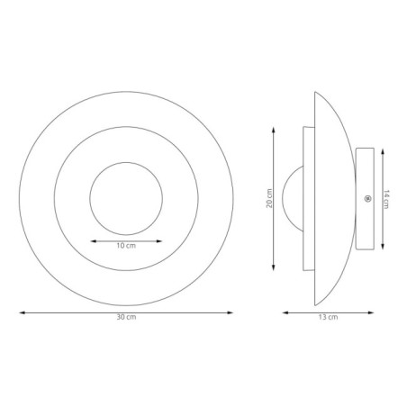 Aplique de pared Kumi moka+blanco