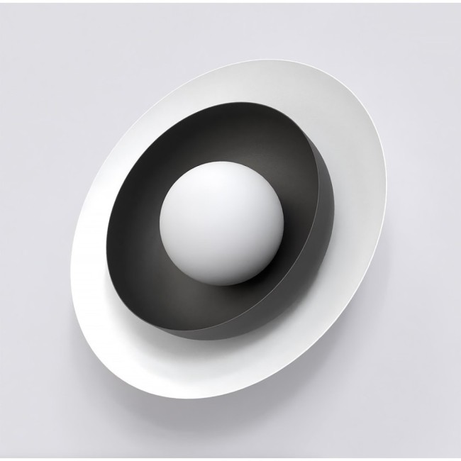 Aplique de pared Kumi blanco+negro