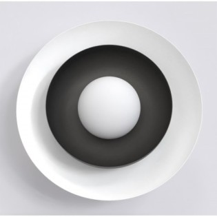 Aplique de pared Kumi blanco+negro