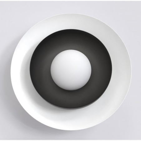 Aplique de pared Kumi blanco+negro