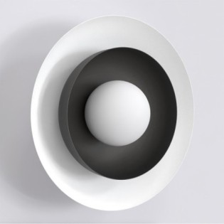 Aplique de pared Kumi blanco+negro