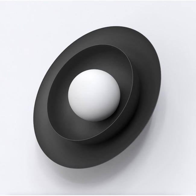 Aplique de pared Kumi negro