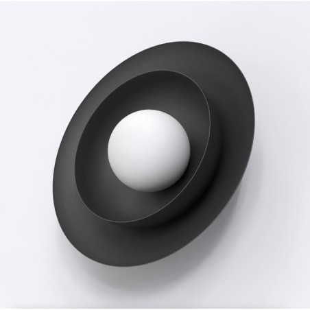 Aplique de pared Kumi negro