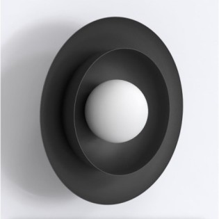 Aplique de pared Kumi negro