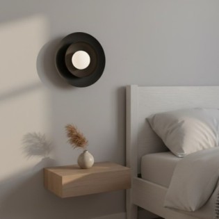 Aplique de pared Kumi negro