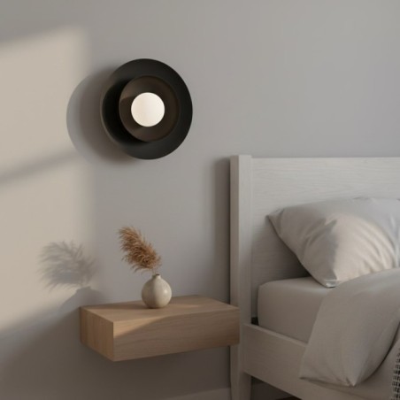 Aplique de pared Kumi negro