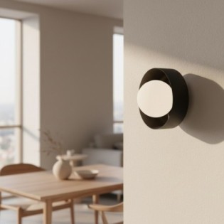 Aplique de pared Tenzo negro