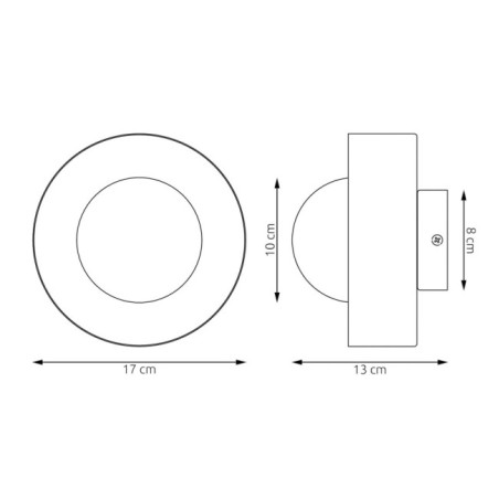 Aplique de pared Tenzo gris