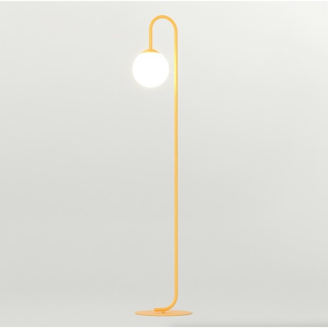 Malvi orange floor lamp