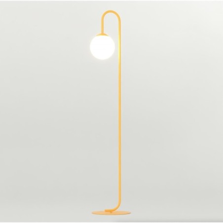 Malvi orange floor lamp