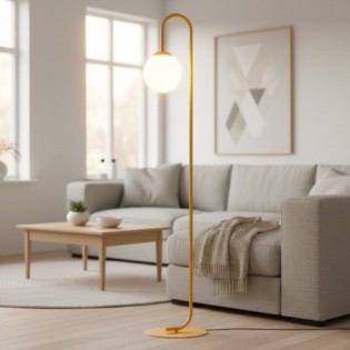 Malvi orange floor lamp