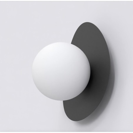 Aplique de pared Neru negro