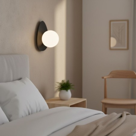 Aplique de pared Neru negro