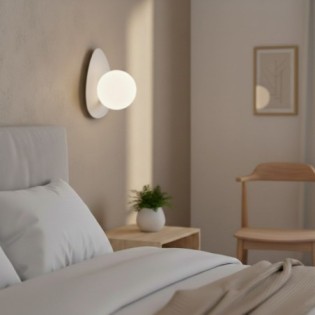 Aplique de pared Neru blanco