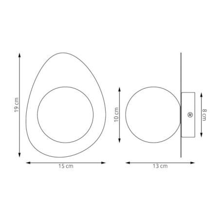 Aplique de pared Neru blanco