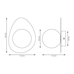 Aplique de pared Neru moka