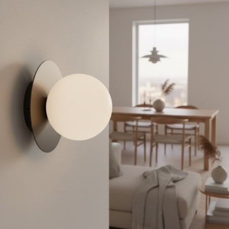 Aplique de pared Zalko negro