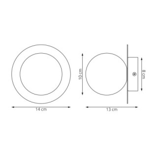 Aplique de pared Zalko blanco