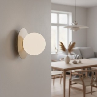 Aplique de pared Zalko moka