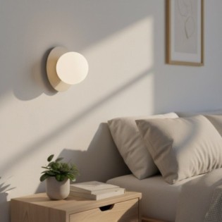 Aplique de pared Zalko moka