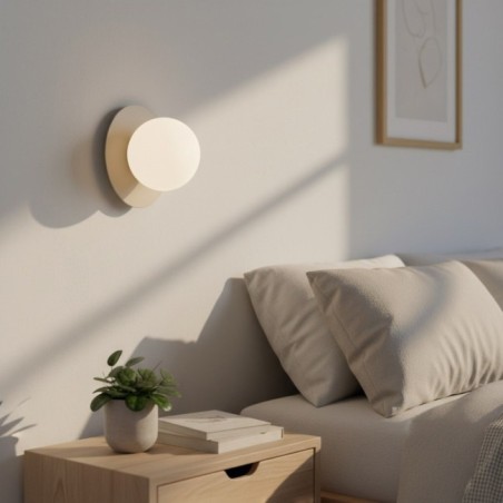 Aplique de pared Zalko moka