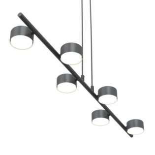 Kelvo black pendant lamp (6 lights)