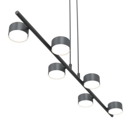 Kelvo black pendant lamp (6 lights)