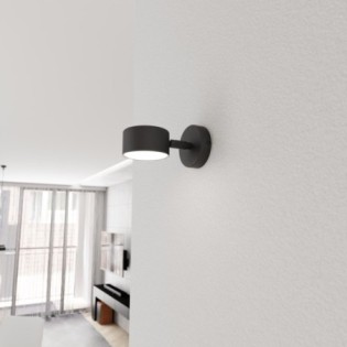 Aplique de pared Kelvo negro