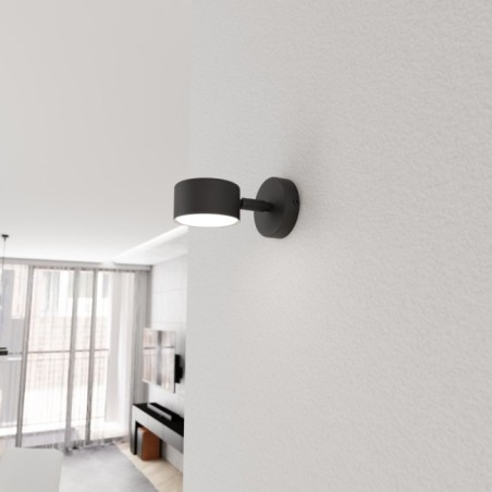 Aplique de pared Kelvo negro