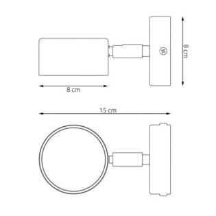 Aplique de pared Kelvo negro