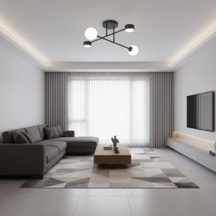 Varli black ceiling lamp (4 lights)