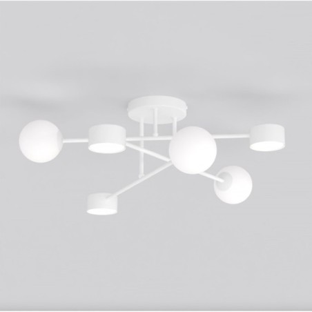 Varli white ceiling lamp (6 lights)