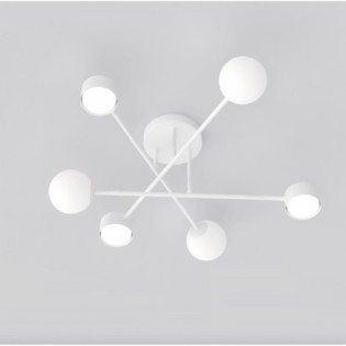 Varli white ceiling lamp (6 lights)