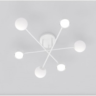 Varli white ceiling lamp (6 lights)