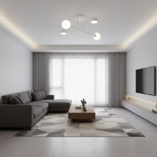 Varli gray ceiling lamp (4 lights)