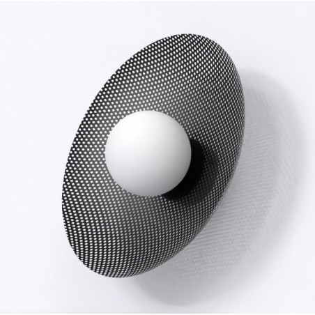 Aplique de pared Jovra negro